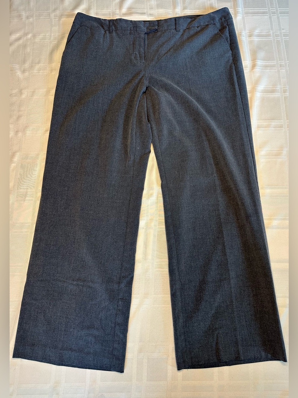 Daisey Fuentes Dress Pants Trousers Plus Size 18W Gray Wide Leg Casual Office